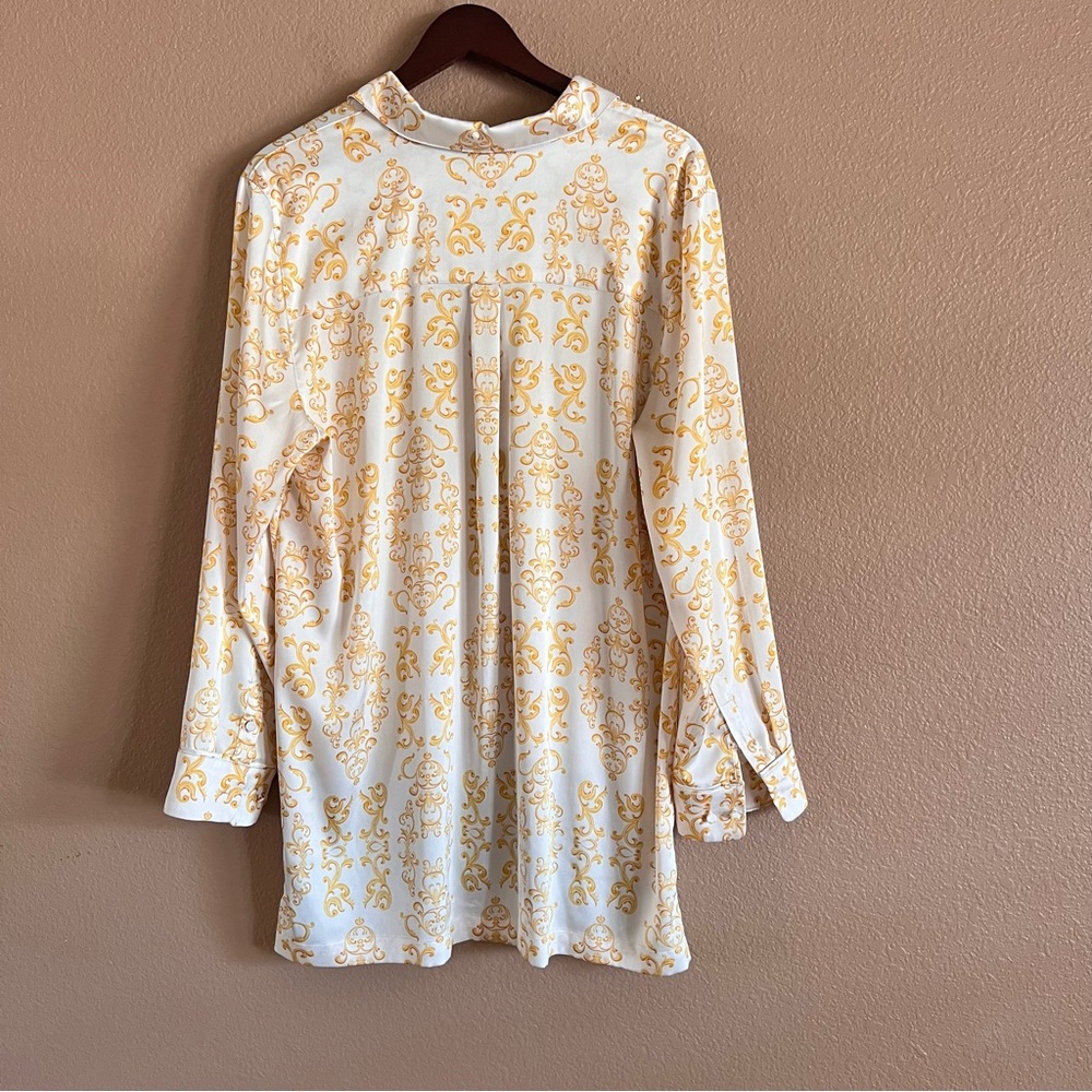 Chico’s Placed Scroll-Print Tunic Top Size 3 or XL - Picture 6 of 12